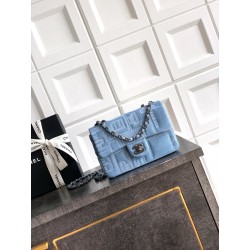 샤넬 Chanel 2.55 Mini Flap Bag Blue 20cm