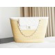 샤넬 CHANEL 26C AS5952 Large Shopping Bag Braided Straw&White 53cm