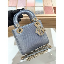 디올 Dior Mini Lady Bag Light blue 17cm