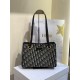 디올 Dior Promenade Oblique Jacquard Small Shopper Bag Blue 27cm