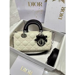 디올 Dior Small Lady D-Joy Bag White&Black 22cm