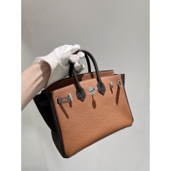 에르메스 Hermes Birkin 25cm Germany Leather 37 Gold and 46 Ebene/silver