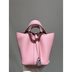 에르메스 Hermes Picotin 18cm Germany Leather 3Q Rose sakura/silver