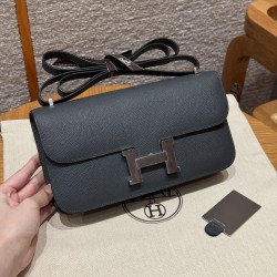 에르메스 Hermes Constance Elan 24cm Epsom H0 Girs Misty/silver