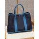 에르메스 Hermes Garden party 36cm Canvas and Negonda 78 Blue Marine and 7W Blue Lzmir