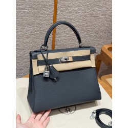 에르메스 Hermes Kelly 28cm Togo H0 Girs Misty/silver