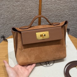 에르메스 Hermes Kelly 2424 21cm Grizzly and Swift 37 Gold/gold