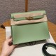 에르메스 Hermes Kelly danse 22cm evercolor 3i Vert Criquet/gold