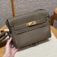 에르메스 Hermes Kelly Messenger 24cm Evercolor 18 Etoupe/gold