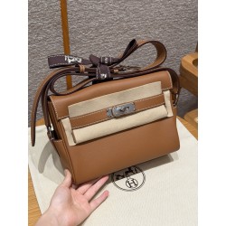 에르메스 Hermes Kelly Messenger 24cm Evercolor 37 Gold/silver