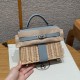 에르메스 Hermes Kelly Picnic 20cm Swift 8U Blue Giacier/silver