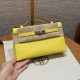 에르메스 Hermes Kelly Pochette 22cm Swift B4 Sun/silver