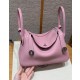 에르메스 Hermes Lindy 26cm Clemence X9 Mauve Sylvestre/silver