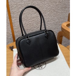 에르메스 Hermes Mini Plume 21cm Chevre 89 Noir/silver