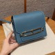 에르메스 Hermes Roulis 18cm Evercolor 75 Blue Jean/gold