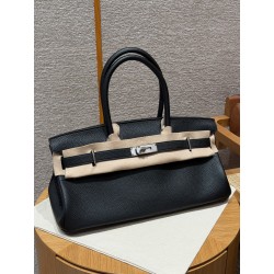 에르메스 Hermes Shoulder Birkin 42cm Clemence 89 Noir/silver