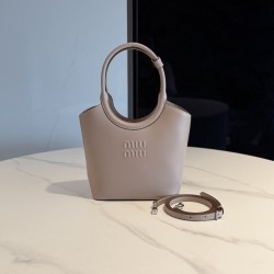 미우 미우 Miu Miu 5BA330 Ivy leather handbag Cameo 17cm