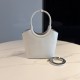 미우 미우 Miu Miu 5BA330 Ivy leather handbag White 17cm