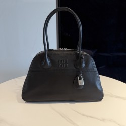 미우 미우 Miu Miu 5BB196 Vivant Nappa 가죽 백 Black 40cm
