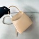 프라다 Prada 1BD496 Carry 캐리 미니 가죽 핸드백 Sand Beige 21cm