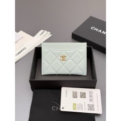 샤넬 Chanel 0213 카드 케이스 Light blue 11cm