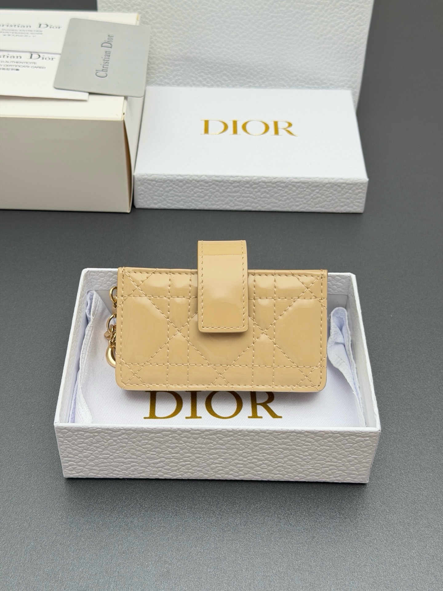 디올 Dior S0074 Lady Jasmine 카드 케이스 10.5cm