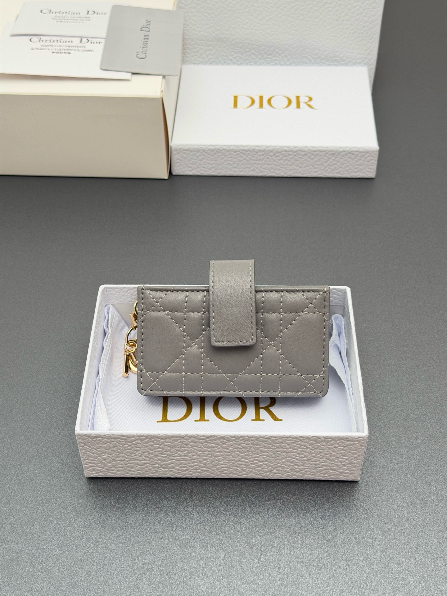 디올 Dior S0074 Lady Jasmine 카드 케이스 10.5cm