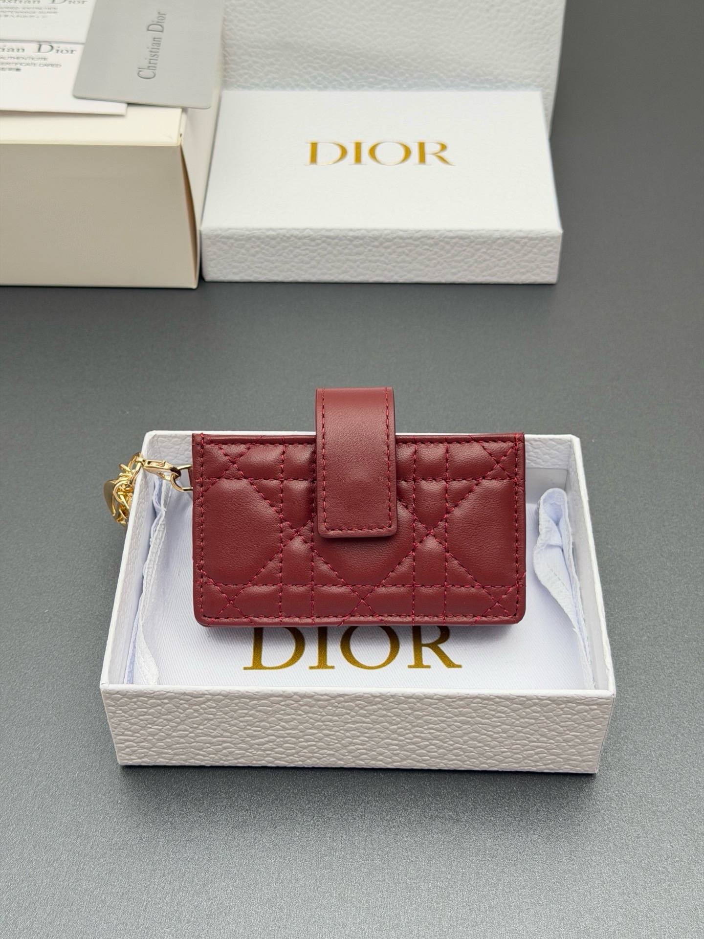 디올 Dior S0074 Lady Jasmine 카드 케이스 10.5cm