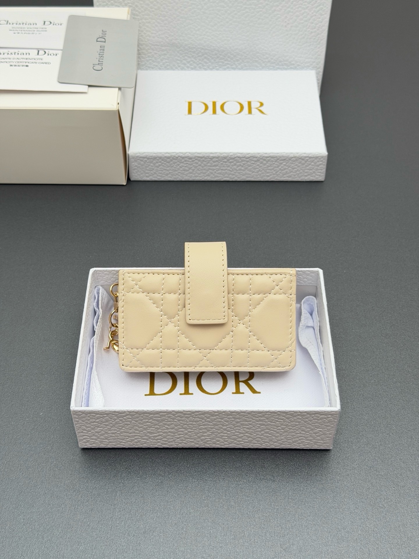 디올 Dior S0074 Lady Jasmine 카드 케이스 10.5cm