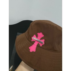 크롬하츠 Chrome Hearts Cross Chum Bucket Hat Brown&Pink