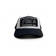 크롬하츠 Chrome Hearts Fuck Hollywood Trucker Hat Black&White