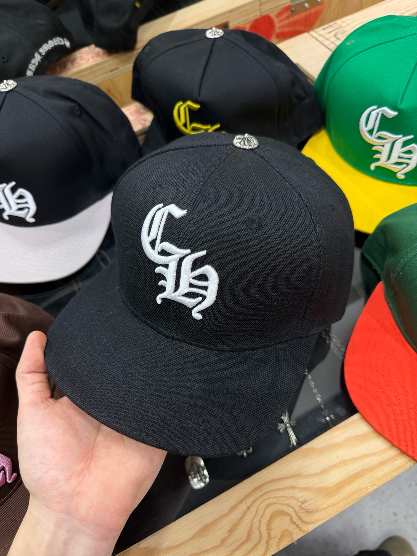 크롬하츠 Chrome Hearts CH Baseball Cap Black&White