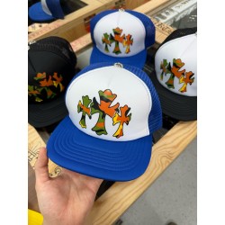 크롬하츠 Chrome Hearts King Taco Foam Front Mesh Trucker Hat Blue&White&Camo