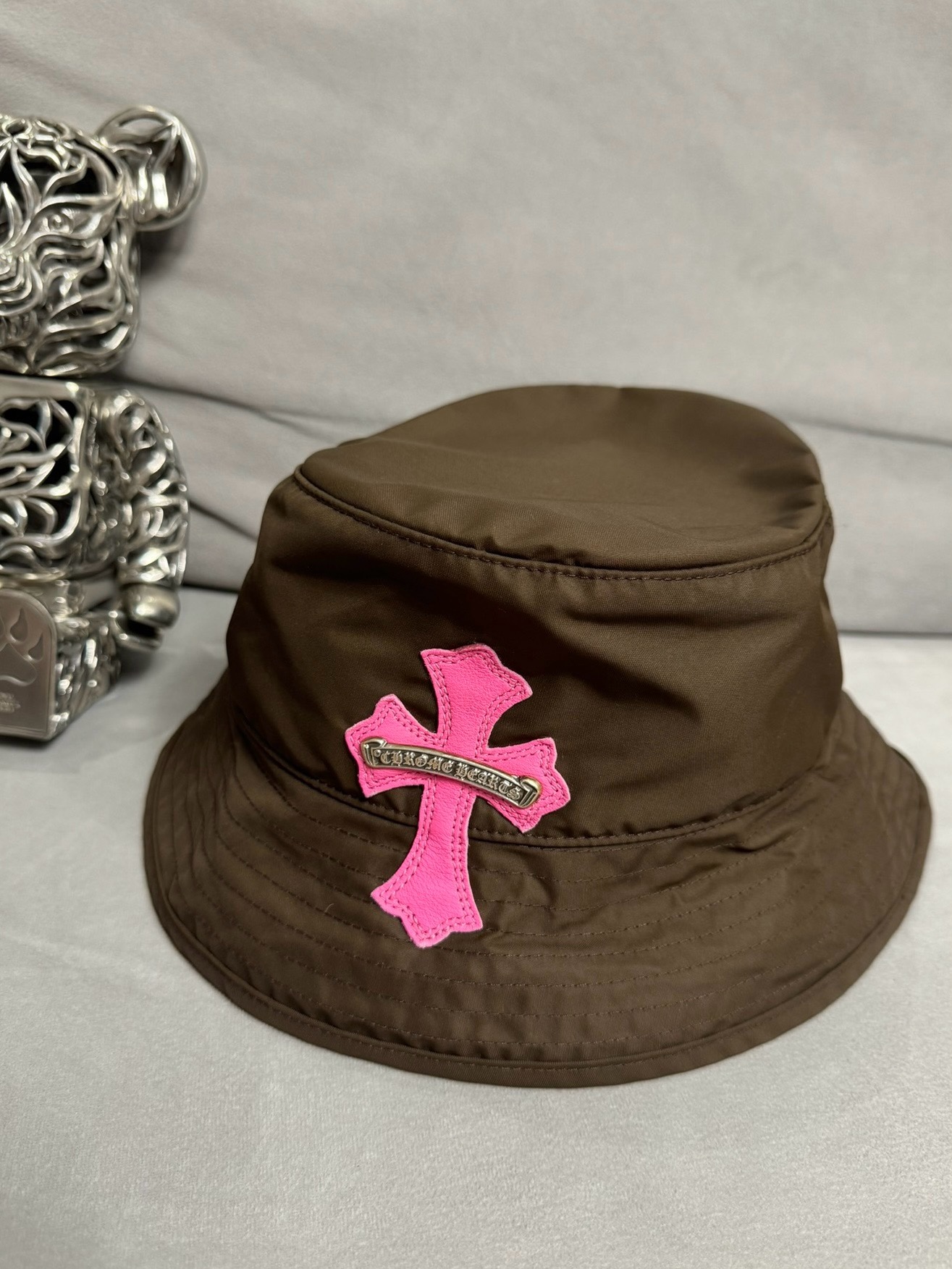 크롬하츠 Chrome Hearts Cross Chum Bucket Hat Brown&Pink