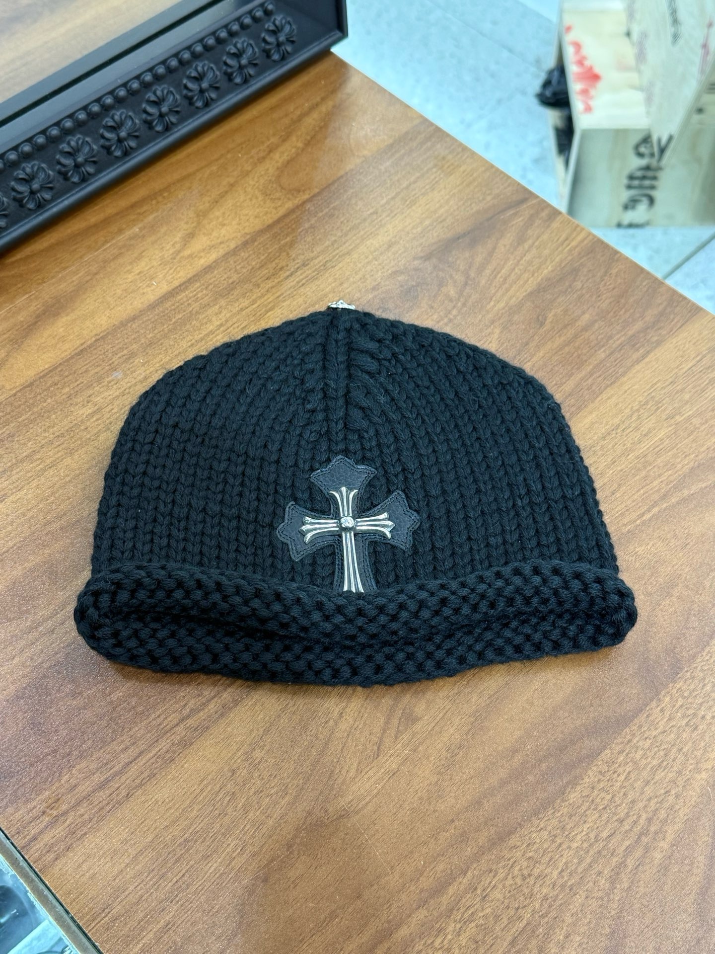 크롬하츠 Chrome Hearts Cashmere Beanie Black