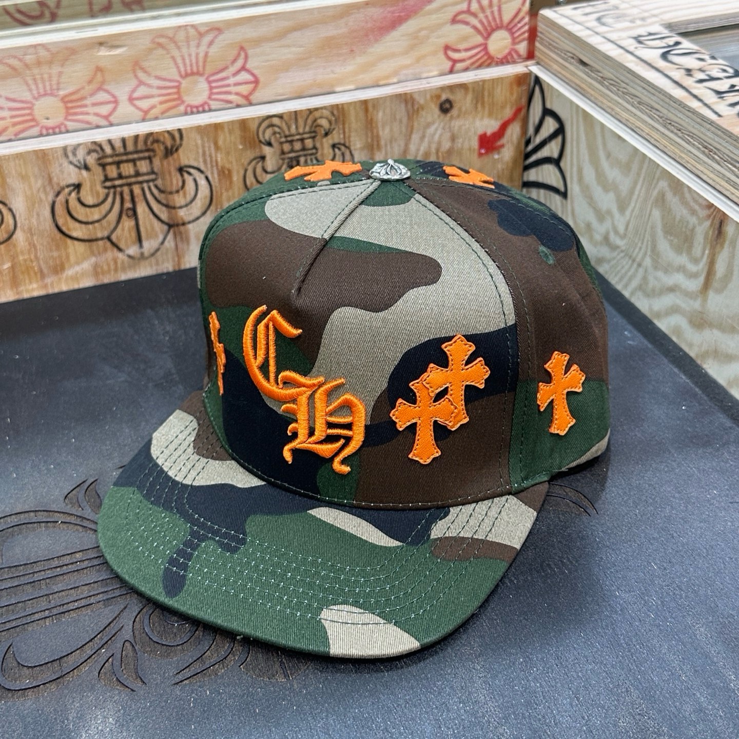 크롬하츠 Chrome Hearts Cross Patch Baseball Hat Camo