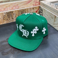 크롬하츠 Chrome Hearts Cross Patch Baseball Hat Green&White