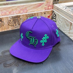 크롬하츠 Chrome Hearts Cross Patch Baseball Hat Purple