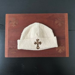 크롬하츠 Chrome Hearts Cashmere Beanie White