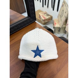 크롬하츠 Chrome Hearts Cashmere Beanie White&Blue