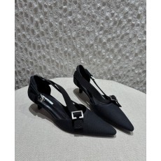 프라다 Prada Canvas pumps Black