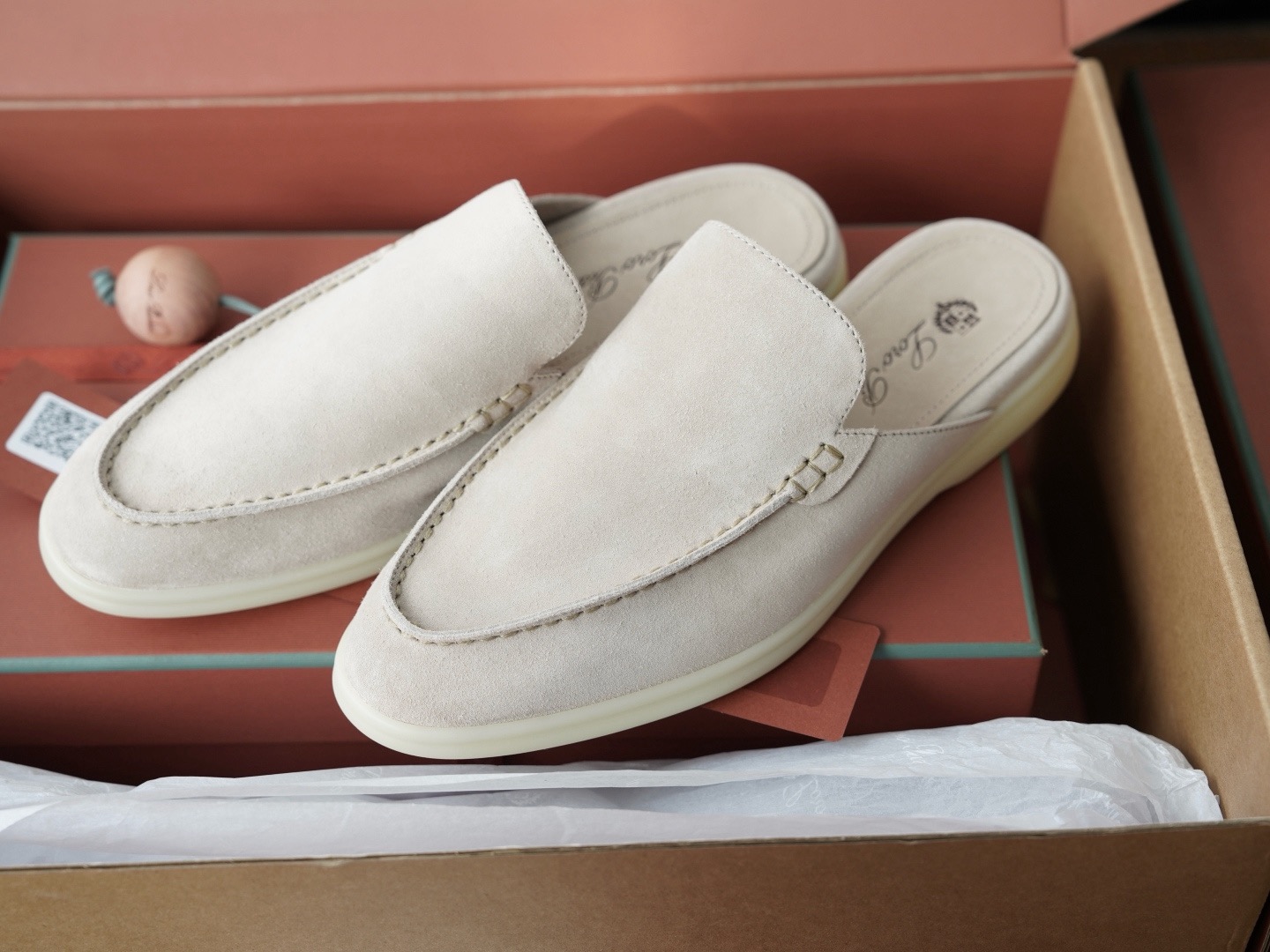 로로피아나 Loro Piana Babouche Walk Loafers Suede