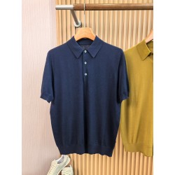 제냐 Zegna 반팔 티셔츠  UH15M9A3-POL-B09