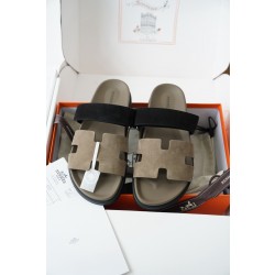 에르메스 Hermes Chypre 샌들 Etoupe and Black