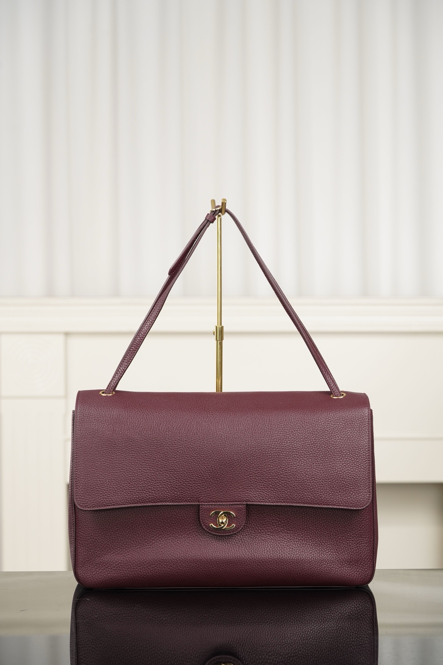 샤넬 Chanel 26s AS6233 Maxi Flap Bag Wine red 38.5cm