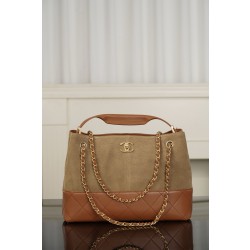 샤넬 Chanel 25A Small Shopping Bag AS5634 Brown 24cm