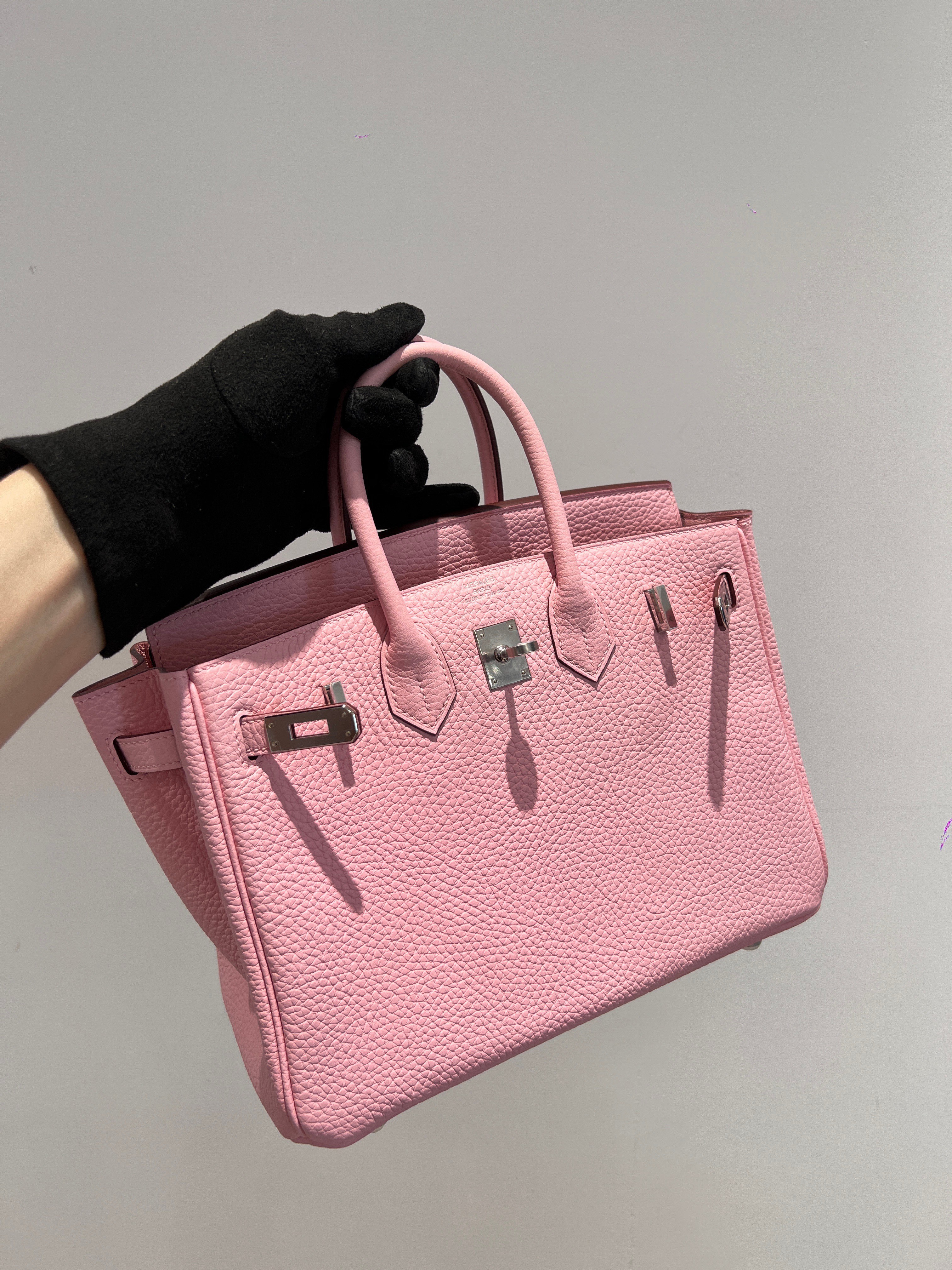 에르메스 Hermes Birkin 25cm Clemence 3Q Rose Sakura/silver