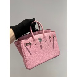 에르메스 Hermes Birkin 25cm Clemence 3Q Rose Sakura/silver