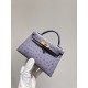 에르메스 Hermes Mini Kelly KK ostrich 82 Gris Agathe/gold