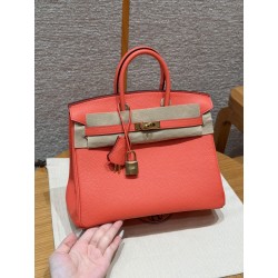 에르메스 Hermes Birkin 25cm Togo 0E Rose texas/gold
